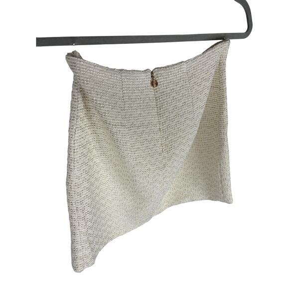 Nookie Queen Luxe Mini Skirt Button Detail Sexy Party Cocktail Quiet Luxury M - Picture 11 of 12